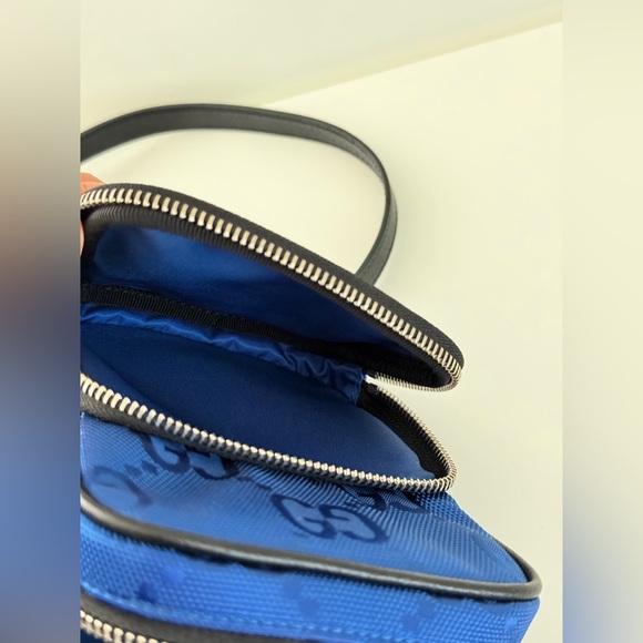 Gucci Men’s Blue Off The Grid Mini Monogram Crossbody Bag - Picture 10 of 13